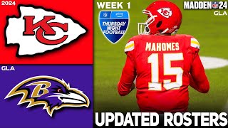Chiefs vs. Ravens | Week 1 | 2024 - 2025 Updated Rosters | Madden 24 PS5 Simulation