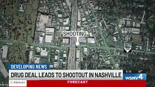Vehicles damaged overnight by gunfire in what Nashville officers believe was a ‘drug deal gone ba...