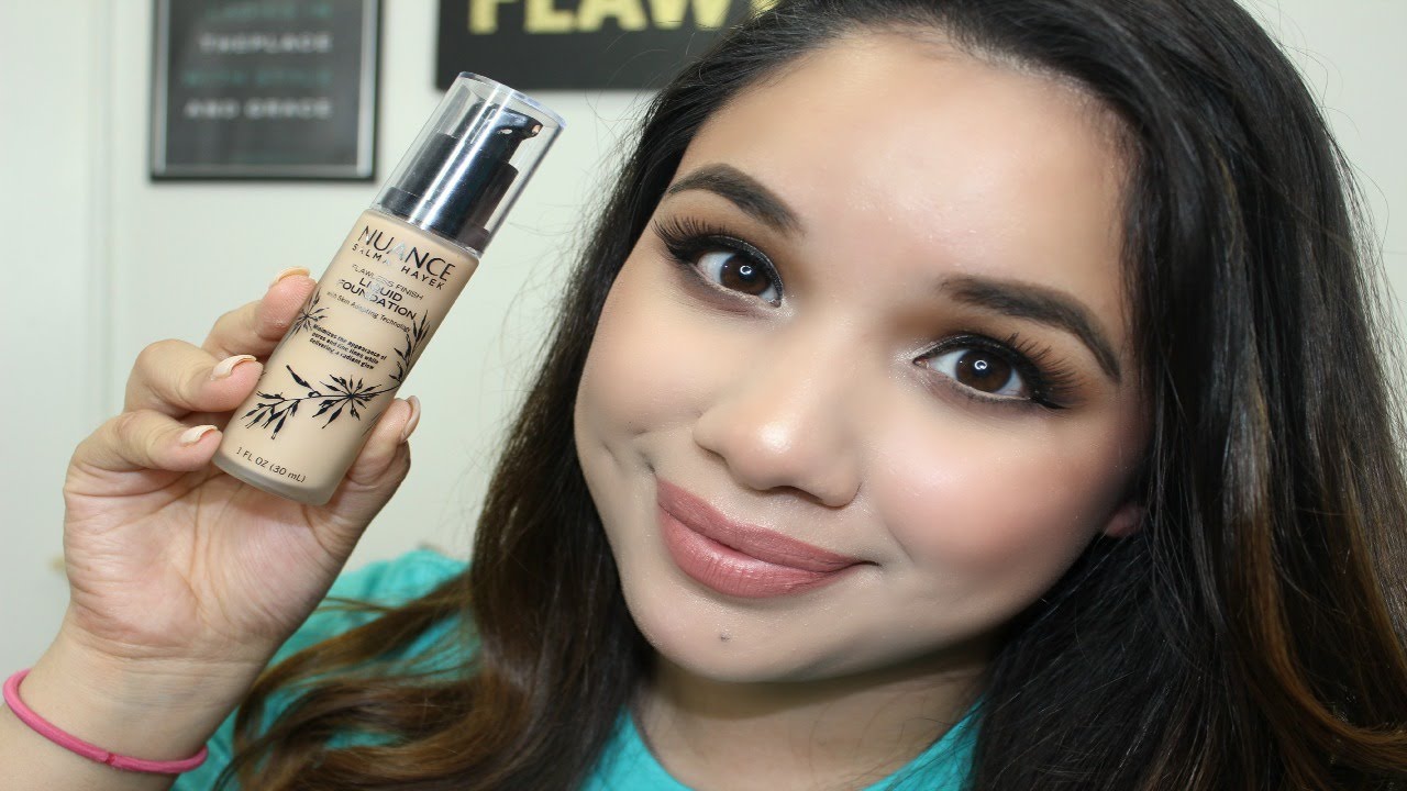 Nuance By Salma Hayek Flawless Finish Liquid Foundation Review Demo Youtube