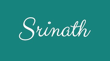 ✎ Srinath ✎ English Cursive Handwriting Tutorial