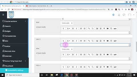 Tutorial Moodle 02 Untuk Pemula Membuat Quiz Pilihan Ganda