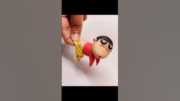Making cute shinchan😍#claycraft #diy #clay #shinchan #shorts