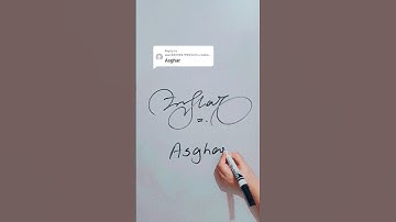 Asghar Name Signature Style #name #signature #youtubeshorts