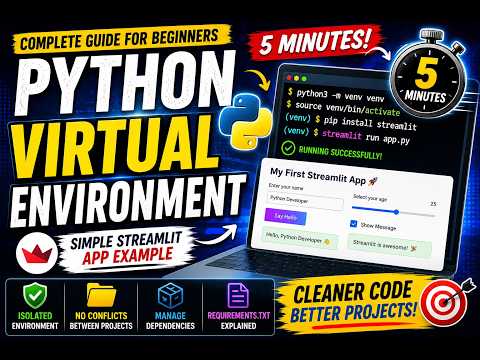 Python Virtual Environment Explained in 5 Minutes 🚀 | Streamlit Project Example