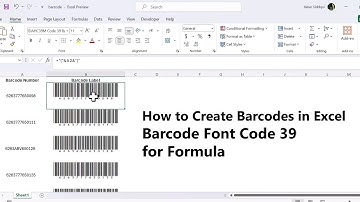 How to Create Barcodes in Excel | Barcode Font Code 39 for Formula