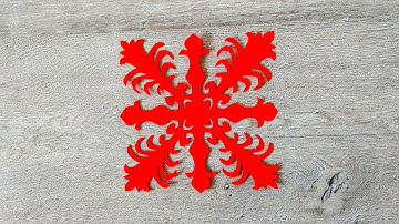 paper cutting / how to make easy & simple paper window flower / square flower / wisteria flower