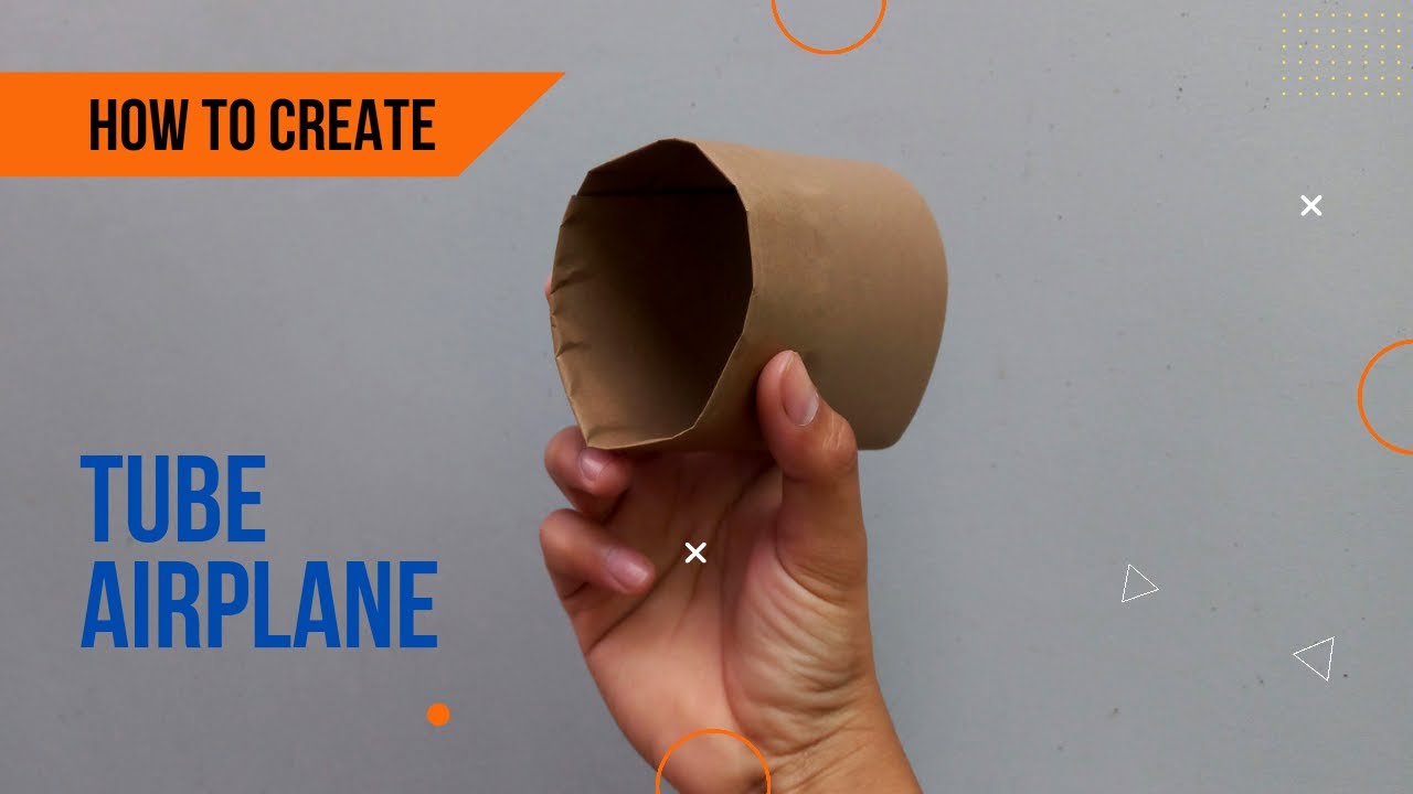 How to make a paper TUBE airplane Tutorial Do it yourself paper