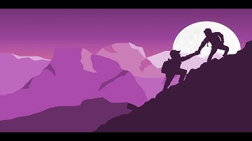 Two People Climbing Mountain || MS Paint Drawing || Easy Drawing Tutorial || Sketchy Universe.