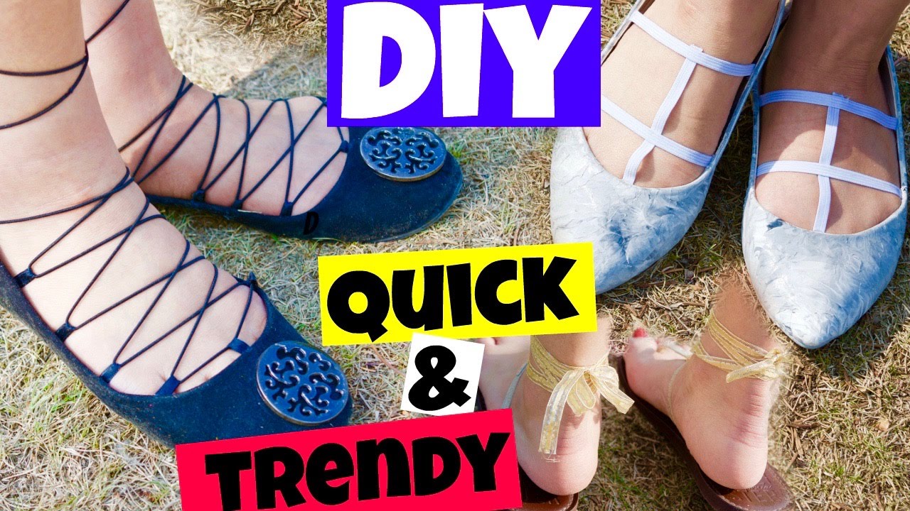 CREATIVE DIY QUICK & EASY & TRENDY /LACE UP SHOES/ CAGED SHOES/ SLIPPER ...