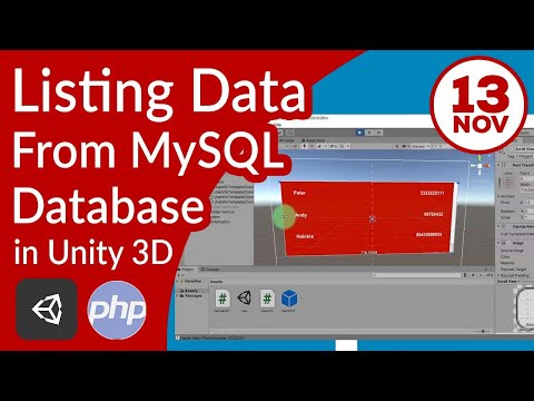 How to retrieve and list MySQL database data with PHP and Unity & show the result in our UI system