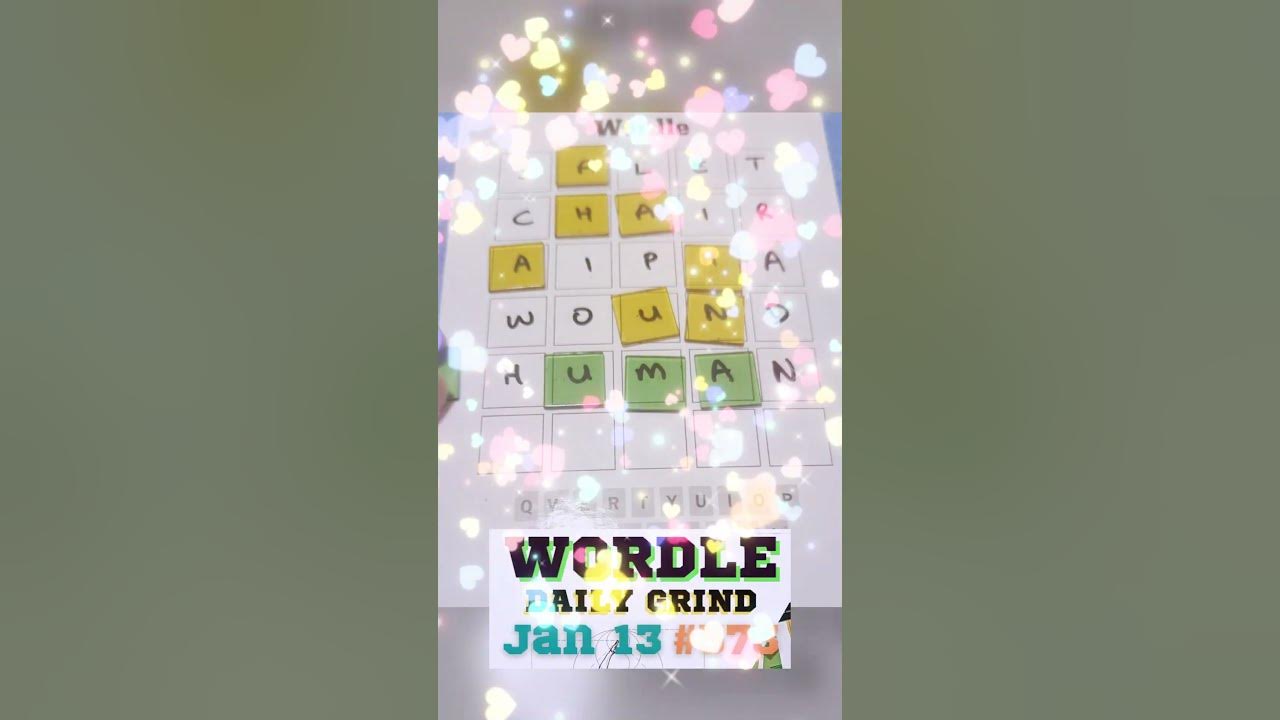 Today's Wordle Jan 13, 2023 573 YouTube