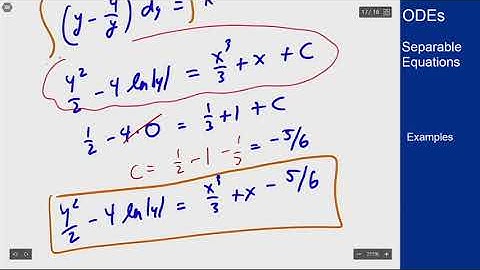 Differential Equations - Separable Equations - Example 3