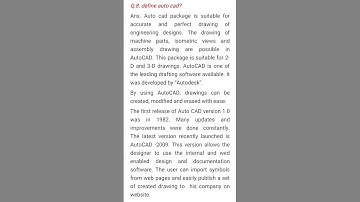 CAD notes 6 autocad#engineeringdrawing #exam #cadcam #cad #barkatullah_university