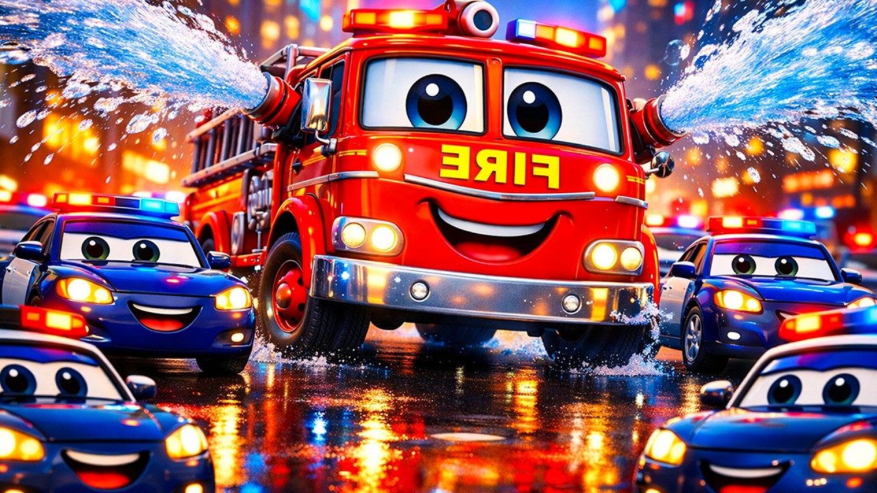Emergency 911 – Fire Truck Rushes to the Scene! 🚒🚨 | Vehicle Animation