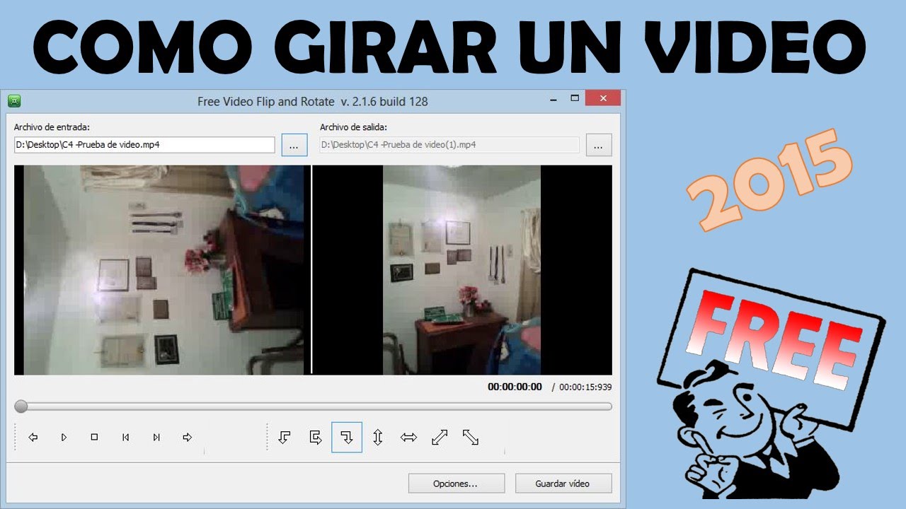 caballo de fuerza Al borde Eliminar Como Girar un Vídeo, Rápido y Gratis! - 2015 - YouTube