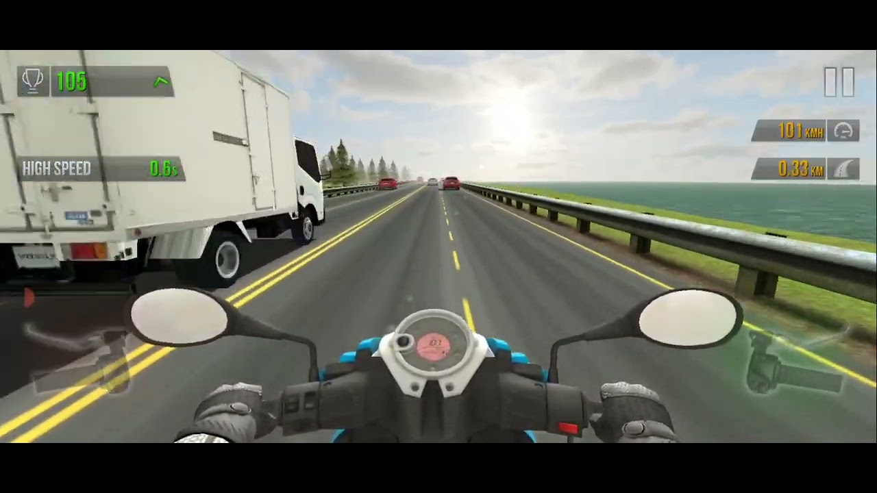 Bike rider game // Bike ride full speed on the highway road YouTube
