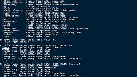 BGP Aggregate-address as-set