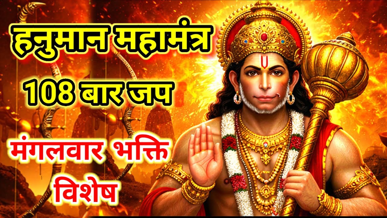 हनुमान महामंत्र | मंगलवार भक्ति | मंगलवार को सुनें हनुमान महामंत्र 108 बार || Hanuman chalisa ||