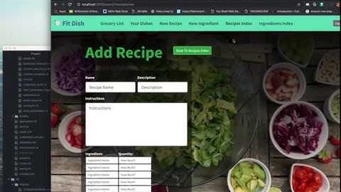 Fit_Dish Rails Application Demo || Flatiron - Rails Portfolio Project #3