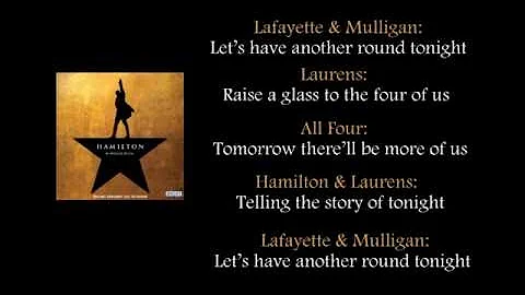 Hamilton - The Story of Tonight lyrics