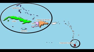 West Indies/Caribbean, Big Islands - Rap the Map to learn the countries & capitals
