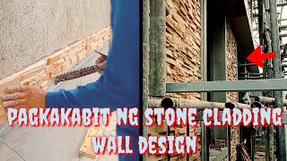 pagkakabit Ng stone cladding wall design