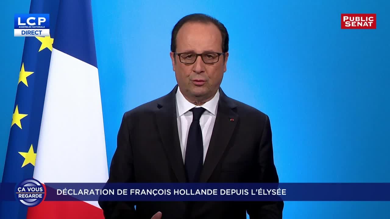 REPLAY. François Hollande : "J'ai décidé de ne pas être candidat à l'élection présidentielle"