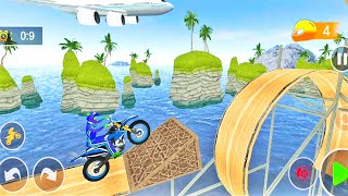 Extreme Tricky Bike Impossible Stunt Master - Sea Mode - Level 1 to 5 | Bike Games | Bike Stunt Game screenshot 2
