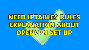Need IPTABLES rules explanation about OpenVPN set up