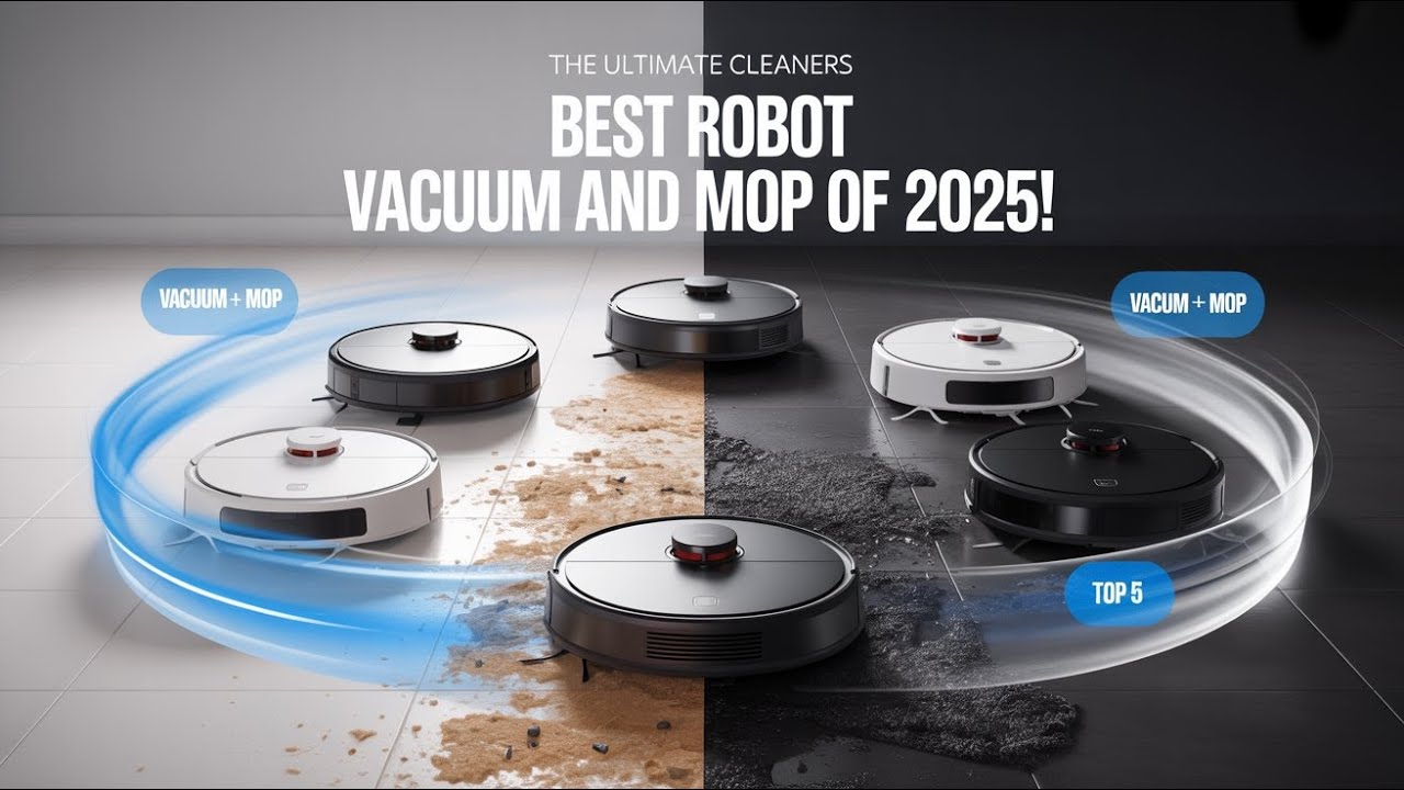 **Топ-5 лучших роботов-пылесосов и швабр 2025 года | Умные роботы для уборки, которые вы можете к...