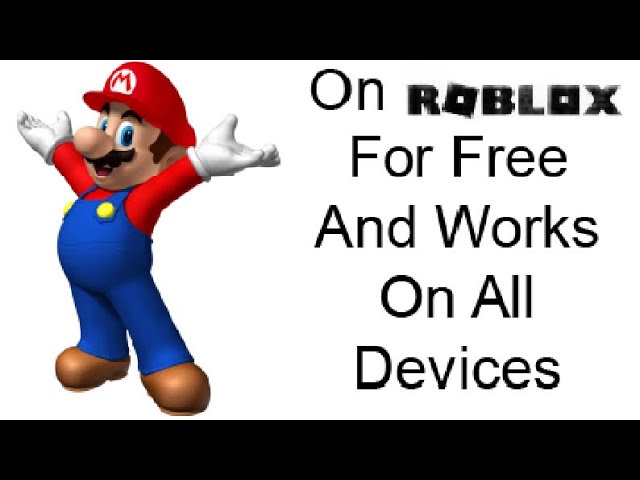 How to make Mario in Roblox for FREE 