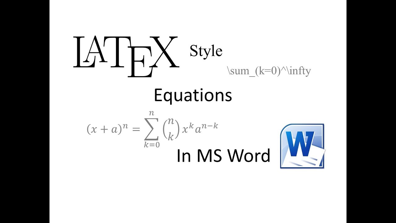 Thesis in word or latex