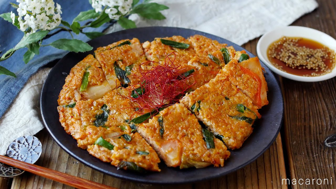 【オートミールの絶品レシピ】カリッともっちり！キムチーズチヂミ♪