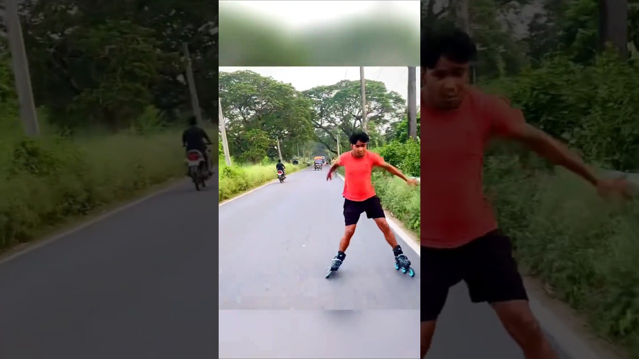 Skating shoes slip road skating 🛼😲 youtube short videos accident 