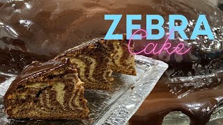 Chocolate &amp; Vanilla Cake (Zebra Cake)/Marble Cake/թխվածք զեբրա