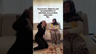 Kayınvalidem oğlumu çok iyi yetiştirdi dedi, ben 💀 #shorts #komedi #anne #funny #duet #comedy
