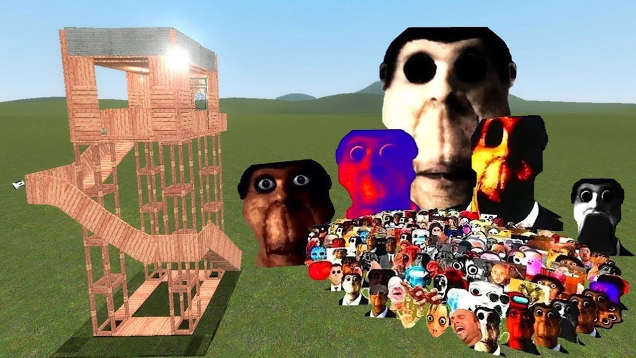 Семейство Обунга, Nextbot против башен в Garry's Mod!