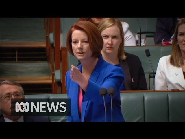 Julia Gillard's 'misogyny speech' in full (2012) | ABC News class=