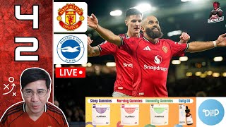 ขึ้นที่ 4 ชั่วคราว! ชนะ 3 นัดติด แมนยูเปิดบ้านชนะไบร์ทตัน 4-2 | ฟุตบอลจีเนียส