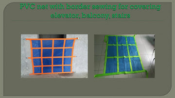 MAKING NET BORDER WITH COLOR AND BUTTON FOR CONSTRUCTION SAFETY NET
