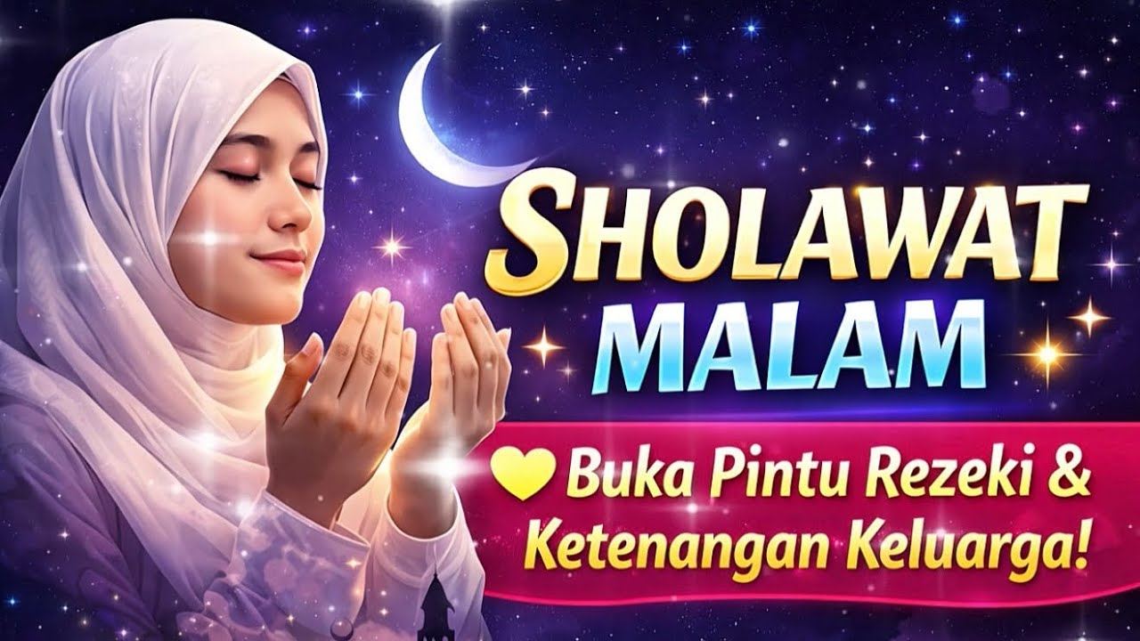 🌙 SHOLAWAT MALAM Mustajab! Pembuka Rezeki & Penyejuk Hati Sebelum Tidur