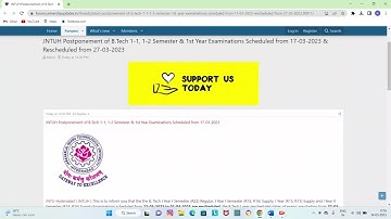 JNTUH FIRST YEAR EXAM POSTPONED FOR(R22,R18,R16,R15,R13) REGULATIONS#JNTUH#R22#R18