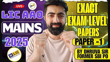 LIC AAO MAINS 2025 : PAPER - 01 || Exact Exam Level Paper (Reasoning) || By Dhruva Sir...