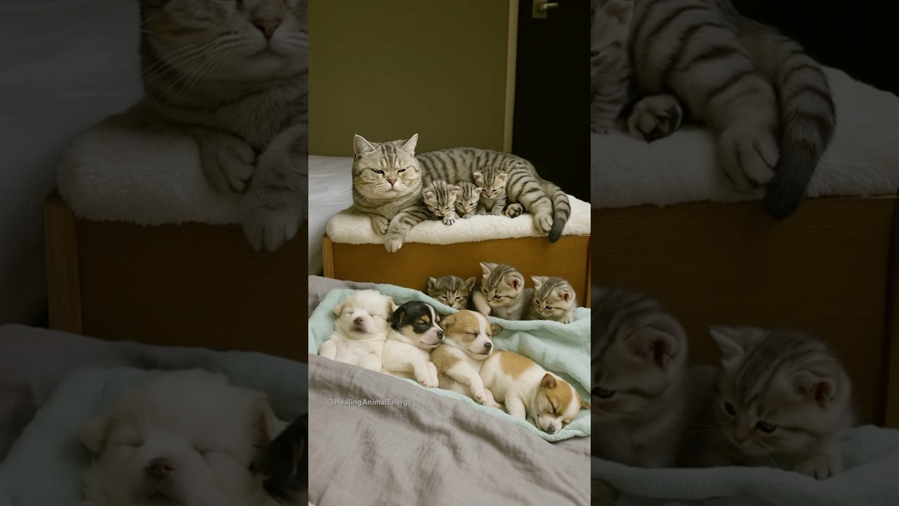 Too Cute to Handle: Puppies and Kittens Sleeping Together