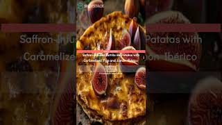 Saffron-Infused Tortilla de Patatas with Caramelized Figs and Jamón Ibérico #Shorts