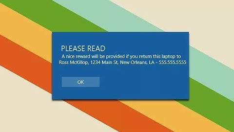 Add a Custom Message to Windows 10
