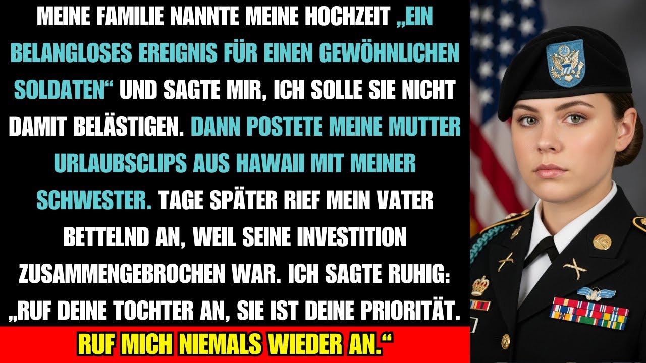 Meine Eltern schwänzten meine Hochzeit: „Zu unwichtig für einen einfachen Soldaten“