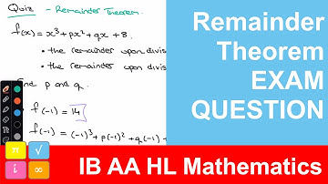 IB AA HL Mathematics Remainder Theorem Exam Question (recorded in class)
