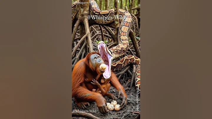 Curious Orangutan Encounters Giant Boa Egg in Amazon Forest #amazon #wildlife #forest thumbnail
