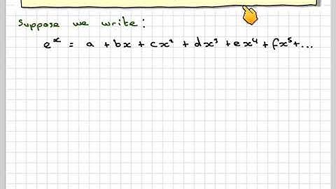 Maclaurin series for the exponential function